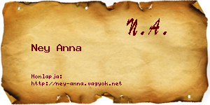 Ney Anna névjegykártya
